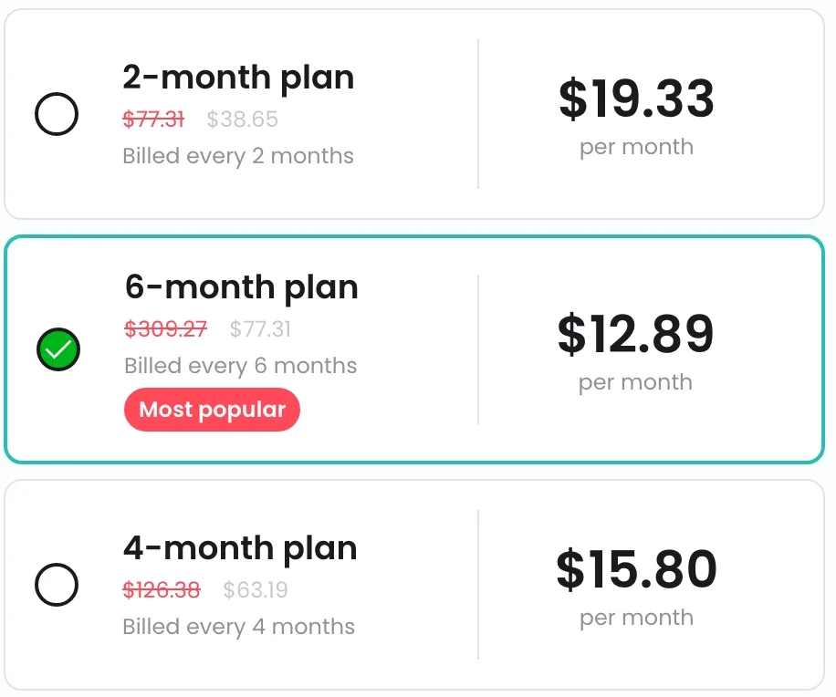 Hypnozio Pricing — 2, 4 and 6 Month Plans with Best Discount